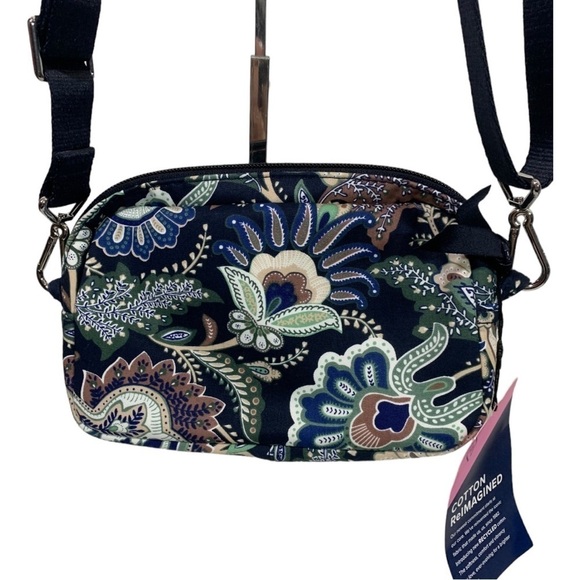 Vera Bradley RFID Convertible  Pouch Crossbody bag Purse Java Navy Camo NWT - Picture 7 of 11
